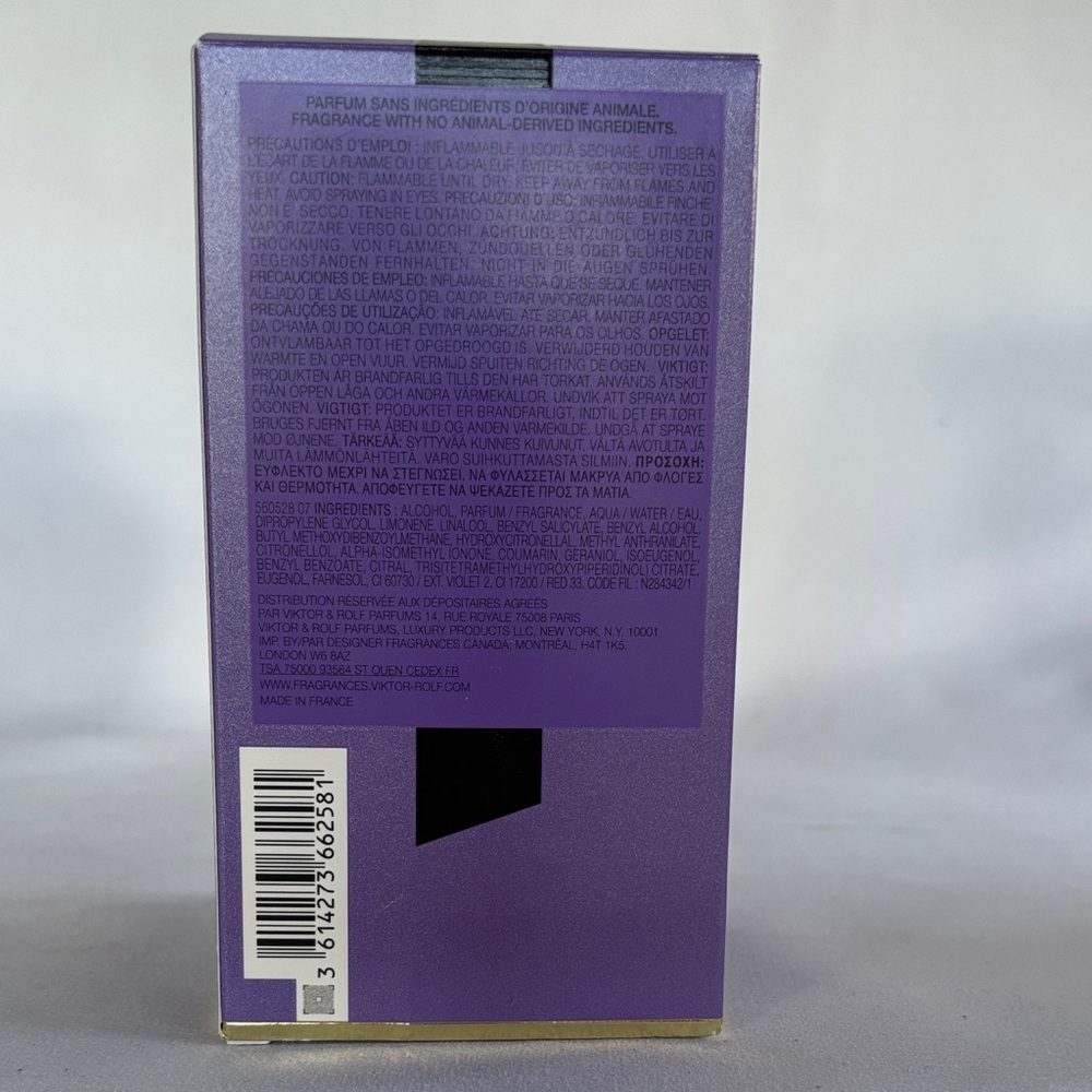 EMPTY BOTTLE & BOX VIKTOR & ROLF GOOD FORTUNE EAU OF PARFUM- PURPLE COLLECTIBLE - Picture 8 of 12